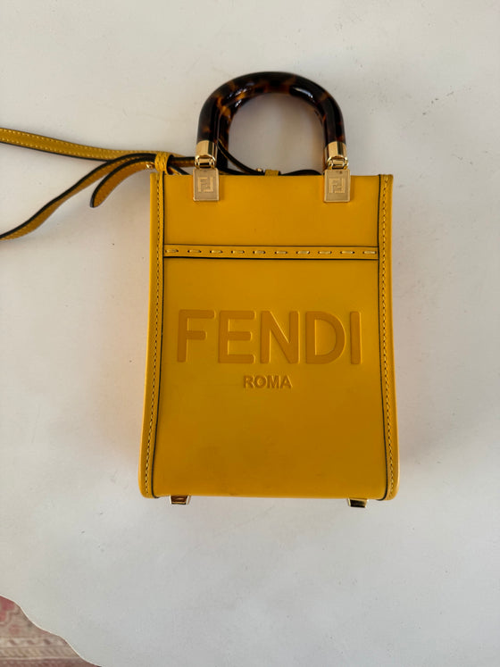 Fendi Sunshine Mini Shopper Tote