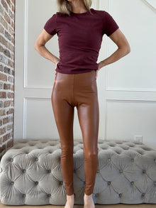  Spanx Brown leather pants